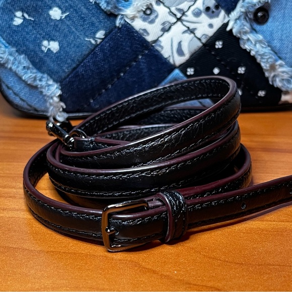 Coach Quilted Denim Small Purse Crossbody Bag - Picture 11 of 12